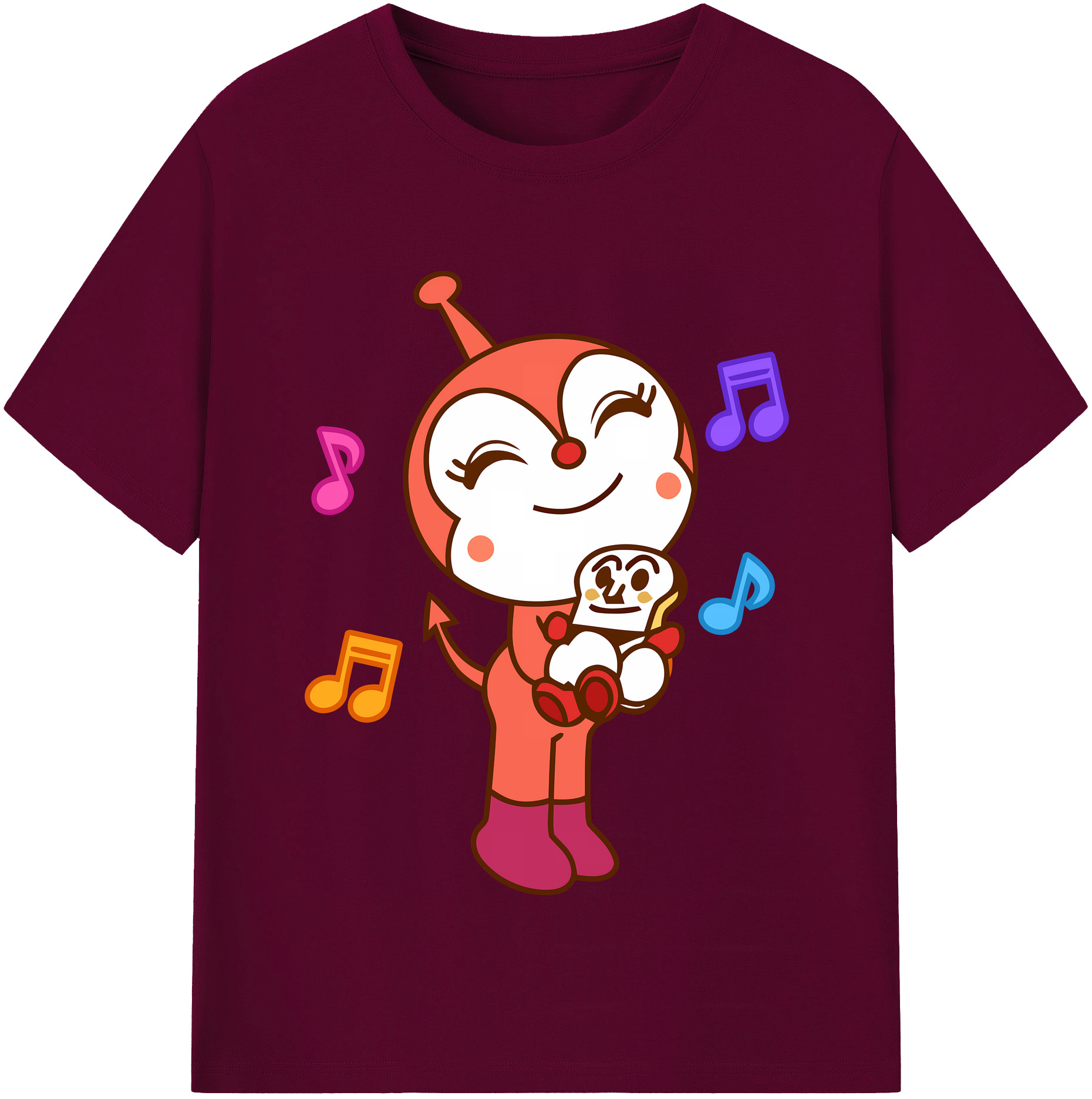 （画像用） アンパンマン Anpanman レディースカジュアルプリントTシャツ（綿100％）